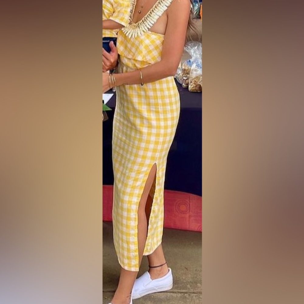 YELLOW PALAKA DRESS